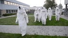 35 'polar bears' and activists gains access to Shell's Fredericia Refinery in Denmark