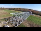 Extreme Demolition: Watch 200ft wind turbine tower toppled in Torrington CT, Hexacopter aerial video